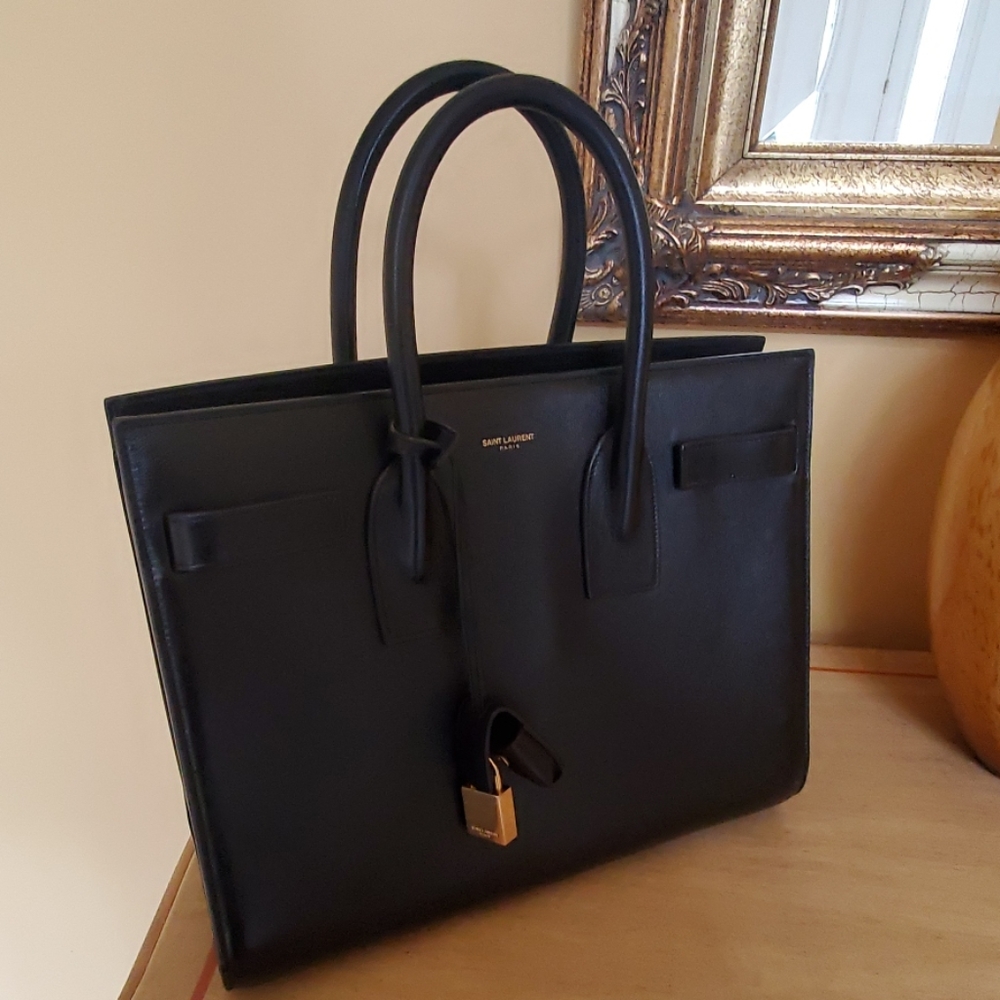 Saint Laurent Black Small Sac Du Jour